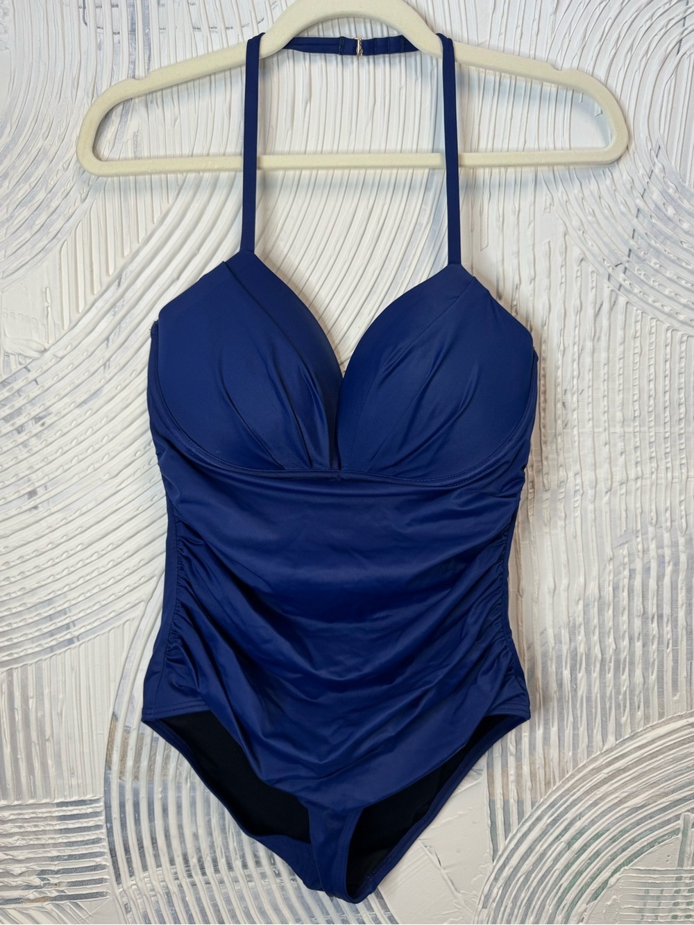Victoria's Secret Deep Blue One-Piece Swimsuit with Padded Cups Size 34DD N0768